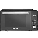 ProfiCook Mikrowelle | Grill | vertikalöffnende Tür | auch für eckige Teller | Mikrowellengerät | 23 Liter | Microwelle ohne Drehteller | 1000 Watt Grillleistung | PC-MWG 1204