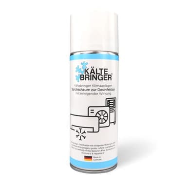 Kältebringer Klimaanlagenreiniger Schaum 400ml - Desinfektion für Splitgerät oder Auto KFZ - mit 60cm Sonde - Allzweck Klimareiniger beseitigt Gerüche & Bakterien - Made in Germany (1er Pack)