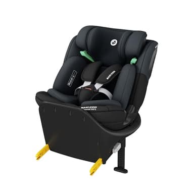 Maxi-Cosi Emerald 360 S i-Size, Autositz 360 Grad drehbar, 0–12 Jahre (40–150 cm), Auto Kindersitz, Baby Autositz, FlexiSpin-Drehung, 4 Liegepositionen, G-CELL Seitenaufprallschutz, Tonal Black