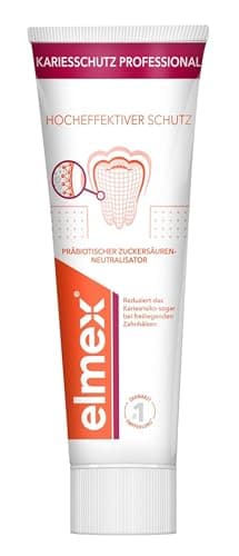 elmex Zahnpasta Kariesschutz Professional 75 ml – medizinische Zahnreinigung für hochwirksamen Kariesschutz – mit patentiertem Zuckersäuren-Neutralisator