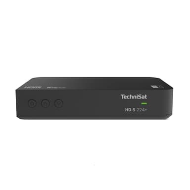 TechniSat HD-S 224+ - Kompakter HD-Satelliten Receiver mit HD+ Senderpaket für 6 Monate (DVB-S2, Timeshift-Funktion, HDMI, USB Mediaplayer, 7-Tage EPG, 12 Voltbetrieb, Fernbedienung) schwarz