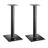 Dali Connect Stand M-600 Bodenständer-Paar - Elegante Lautsprecherständer mit Glasbasis, Höhe 615mm, inkl. Spikes und Kabelmanagement, in Schwarz & Weiß
