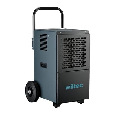 Wiltec Bautrockner bis 50 l/Tag, Luftentfeuchter 650 W, Raumentfeuchter mit 7 l Tank, Raumtrockner mit 24h Timer, Entfeuchter für Wasserschaden