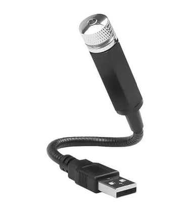 LED Sternenhimmel Auto Licht USB – Rot – 360° drehbar & flexibel – Ambientelicht für Innenraum – Schwanenhals – Plug & Play – Romantisches Starlight für Dachhimmel