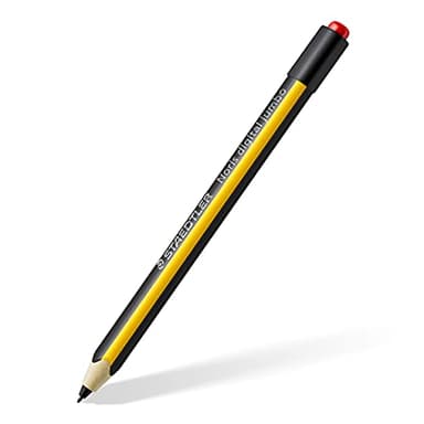 Staedtler Noris digital jumbo 180J 22. EMR Stylus mit weichem Radierer. Eingabestift für Schreiben, Zeichnen und Radieren (4.096 Druckstufen, 0.7 mm Spitze), Gelb-Schwarz