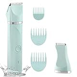 RAXMETRY Elektrischer Rasierer Damen Intimbereich, Intimrasierer Für Frauen, Damenrasierer Intimrasierer, Rasierer Damen Intimbereich, Aufladbar,Wasserdicht für nass und trocken, Grün