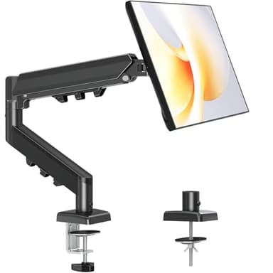 MOUNTUP Monitor Halterung für 13-32 Zoll Monitore 2-9 kg, VESA 75/100mm, Gasdruckfeder Arm, 360° Drehbar Höhenverstellbar Schwenkbar Neigbar, EU8015B