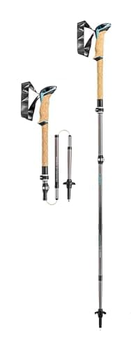 LEKI Unisex-Adult Cressida FX Carbon Trekkingstöcke, brownmetallic-Mint-Chocolate, 100-120 cm