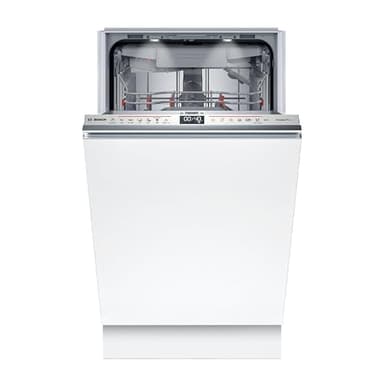 Bosch SPV6EMX09E Serie 6 Vollintegrierter Geschirrspüler, 45 cm, Smart Start, VarioFlex Korbsystem, Vario Schublade, DuoPower, Time Light, geprüfte Hygienequalität, Flaschenhalterung, Home Connect