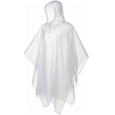 CHGANG Regenponcho Wasserdicht Regenjacke für Herren Damen, Leicht Regencape Regenschutz Wiederverwendbarer mit Kapuze für Festivals, Camping, Wandern, Reisen, Einheitsgröße (Durchsichtig) (Klar)