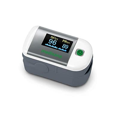Medisana PM 100 Pulsoximeter, Fingeroximeter zur Messung der Sauerstoffsättigung im Blut, Pulsmesser mit OLED-Display und One-Touch Bedienung