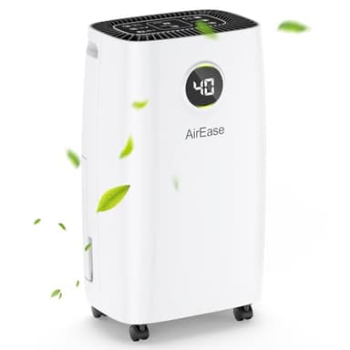 Luftentfeuchter Elektrisch, Auto Raumentfeuchter Elektrisch 25m²/122m³,Dehumidifier Entfeuchtung mit LED Display und Wasserbehälter-Vollanzeige, Gegen Feuchtigkeit, Filter, Timer