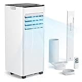 Mobile Klimaanlage 9000 BTU mit Abluftschlauch | 4-in-1 Mobiles Klimagerät | Leiser Betrieb <48 dB | Digitaldisplay + Fernbedienung | Fenster-Installationsset | 24h-Timer | Für Räume bis 25 m²