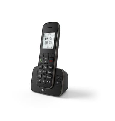 Telekom Sinus A 207 Schwarz DECT Festnetztelefon mit Anrufbeantworter I Fritz!Box-kompatibel