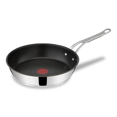 Jamie Oliver by Tefal Cook's Classics Bratpfanne 24 cm, Edelstahlpfanne Induktion mit Antihaftversiegelung, für alle Herdarten geeignet, backofenfest bis 210 Grad, genieteter Griff, E3060435