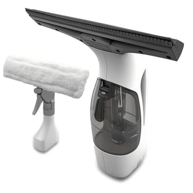 Akku Fenstersauger, Elektrisch Fensterputzer mit Abnehmbarem Wassertank & Sprühflasche, Kabelloses Fensterreiniger für Spiegel, Autoscheiben, Fliesen, Handheld & wiederaufladbar