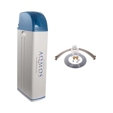 Aqmos R2D2-72 Wasserenthärtungsanlage mit Anschlussset 1" | Wasserenthärter für Haushalte bis zu 7 Personen | Entkalkungsanlage, Antikalkanlage für weiches Wasser