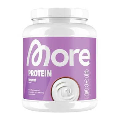 MORE Protein, Geschmacksneutral, 600 g, Mix aus Whey Konzentrat und Casein ideal zum Muskelaufbau und -erhalt, mit Laktase - made in Germany