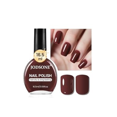 JODSONE 16,5 ml Brauner Nagellack Großvolumiger schnell trocknender Nagellack, schnell trocknender und lang anhaltender Farbnagelkunst DIY Home Maniküre Geschenk für Frauen
