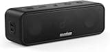 soundcore 3 Bluetooth Lautsprecher, Stereo-Sound, Audiotreiber mit Titan-Membran, PartyCast, BassUp, 24 Stunden Akku, IPX7 Wasserschutz, individueller EQ, für Zuhause, Draußen, Garten (in Schwarz)