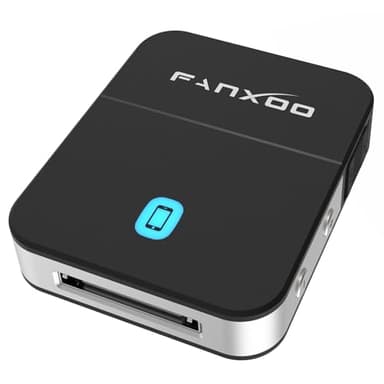 Fanxoo DockPro 30 pin Bluetooth Adapter 5.3 Audio kompatibel für 30 poliger to Lightning iPod iPhone Docking Station Receiver(Black)
