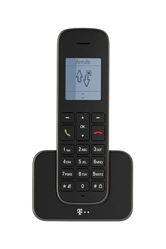 Telekom Sinus 207 – DECT Festnetztelefon mit Basisstation & Mobilteil – Fritz!Box-kompatibel - Schwarz, kabellos, einfache Bedienung