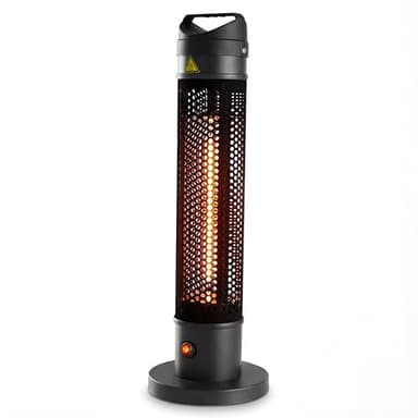 Kaltmann Infrarotheizung Standgerät 800W | Infrarot Heizstrahler mit Carbon-Heizelement | 360° Rundumwärme | Kippschutz | IP44 | für Wohnung, Büro & überdachte Terrasse