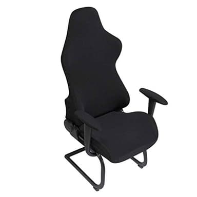 BTSKY Gaming-Stuhlhussen, ergonomisch, dehnbar, für Büro- und Computerstuhl, auch für Liegesessel, Rennstil, Schwarz (Stühle Nicht enthalten)