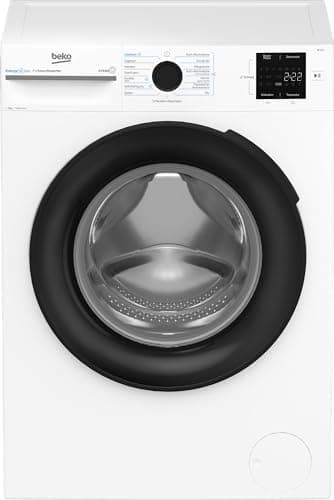 Beko BM3WFU3841X freistehende Waschmaschine, Waschvollautomat, 8 kg, EnergySpin, Schleuderwahl 1400 U/min, Dampffunktion, Hygiene+ allergikergeeignet, Coldwash Wasser-& Zeitersparnis, Weiß
