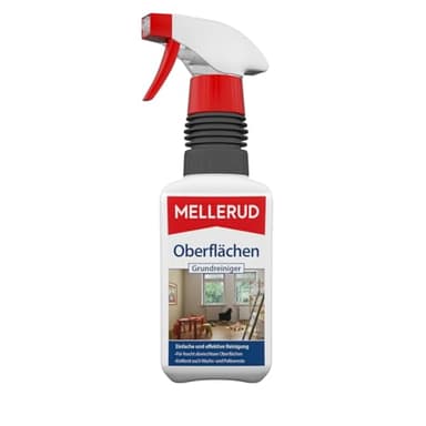 MELLERUD Oberflächen Grundreiniger | 1 x 0,5 l | Kraftvolles Reinigungsmittel zum Entfernen von hartnäckigen Verschmutzungen auf Allen abwischbaren Oberflächen