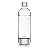 Arendo - Wassersprudler 1000 ml Wasserflasche BPA frei – Edelstahl und PET – mit Skalierung - Ersatz - Soda Maker Sodastream