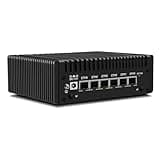 CWWK Mini PC N150 (Upgraded N100) Firewall Appliance, OPNsense Mini Computer mit 6 Port i226-V 2.5GbE LAN, F5 Fanless Micro PC DDR5 8GB RAM 128GB NVMe SSD, USB Typ-C, 3-Display