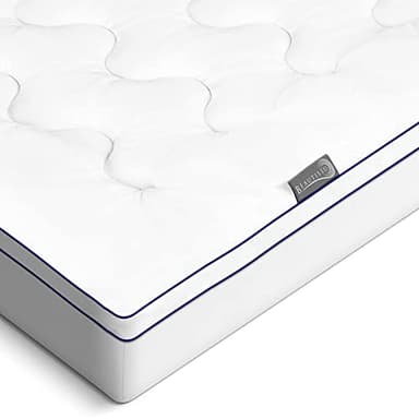 Beautissu Matratzentopper 90x200 cm mit integriertem Spannbezug Topper 90x200 cm Boxspringbett & Matratzen bis 40 cm Höhe – Matratzenauflage 3 cm Matratzenschoner rutschfest – BeauNuit MT Base