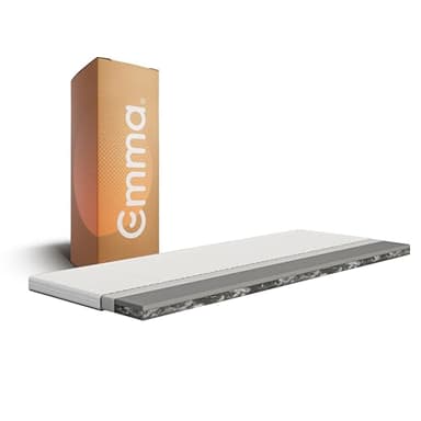 Emma Premium-Matratzenauflage 90 x 200 cm, 8 cm | 2 temperaturausgleichende & Feste Schichten | HRX-Schaum | Abnehmbarer und waschbarer Bezug | verlängert die Lebensdauer der Matratze