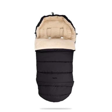 my junior® ThermoWool 3in1 Fußsack 100% Schurwolle, reflektierend, wasserabweisend (Cozy Nighfall)