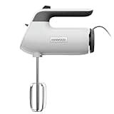 Kenwood QuickMix+ HMP50.000WH Handmixer - Handrührgerät mit variabler Geschwindigkeit und Pulsfunktion, inkl. Edelstahl-Knethaken und -Schneebesen zum Backen und Kochen, 650 Watt, Weiß