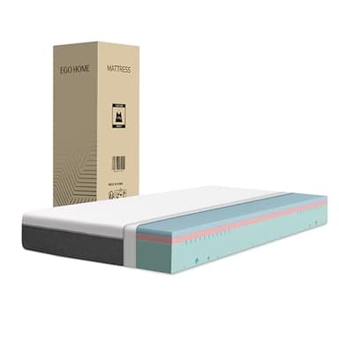 EGO Home Matratze 160x200 cm | 18 cm Höhe, Mittelfest | Ergonomische 7-Zonen Hochwertige Kaltschaummatratze für Komfort & Rückenstütze | Klimaregulierend mit waschbarem Bezug | Öko-Tex Zertifiziert