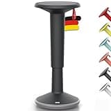Interstuhl UPis1 Stehhocker - ergonomisch & höhenverstellbar - Hocker mit rutschhemmender Standfläche & Kippschutz - Sitzhocker für besseres Arbeiten - Made in Germany
