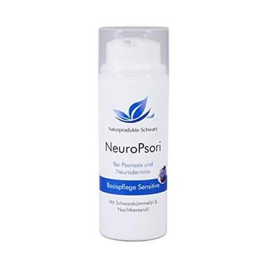 Naturprodukte Schwarz - NeuroPsori Basispflege Sensitive Creme - Bei Hautirritationen, trockener und geröteter Haut, 50ml