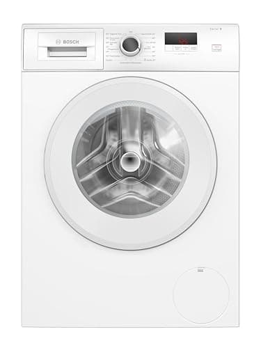 Bosch WGE02420, Serie 2, Frontlader Waschmaschine, 7 kg, 1400 UpM, SpeedPerfect, Maximale Energie- und Wasserersparnis, Nachlegefunktion, besonders hygienisch, AquaStop