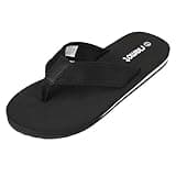 riemot Flip Flops Herren Zehentrenner Bequeme Strand Surfen Sandalen Beach Badelatschen Rutschfest Leicht Hausschuhe Pantoletten Schwarz 45EU