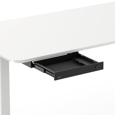 Yaasa Desk Drawer Schreibtisch Schublade, Schwarz – Abschließbare Unterbauschublade Schreibtisch im A4 Format mit Filz- & Stifteinlage, 5 kg Tragkraft – Schubladenbox, Schreibtisch Unterbau