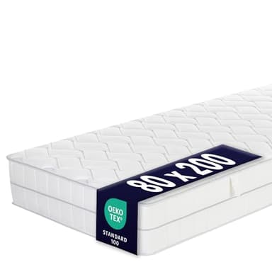 Ortho-Relax Kaltschaummatratze 5-Zonen 80x200 cm, 19 cm hoch, Härtegrad H2, Matratze Kaltschaum, hochwertige Matratze, für Allergiker geeignet, mit Luftkanälen, atmungsaktiv, 100 Nächte Test