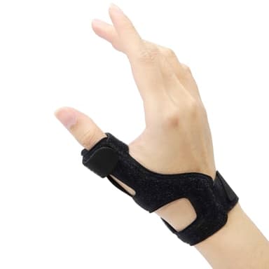 Wepai Daumenorthese Linke & Rechte, Atmungsaktive Daumenschiene für Sehnenscheidenentzündung Arthritis,Weichteilverletzungen,Verstauchungen Daumensattelgelenk Daumenstütze(Universelle)