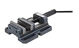 OPTIMUM Bohrhammer Prisma BMP 100, Metall, Bankschraubstock, Spannweite 100 mm, Backenhöhe 30 mm, mit Langlöcher, Trapezgewinde, Azul
