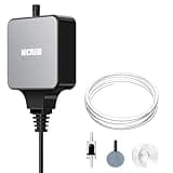 NICREW Aquarium Luftpumpe, Nano Silent Mini Sauerstoffpumpe mit Rückschlagventil, Sehr Leise <33dB Aquarium Zubehoer für Nanoaquarien