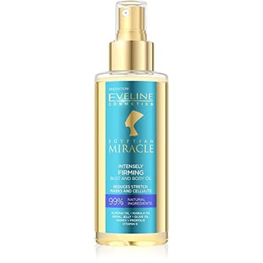 Eveline Cosmetics Egyptian Miracle Straffendes Körperöl mit 99% Natürlichen Inhaltsstoffen - Reduziert Dehnungsstreifen & Cellulite Busen- und Körperöl