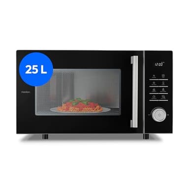 MEDION Mikrowelle mit Grill und Heißluftfritteusenfunktion (25 Liter, 900 Watt, 1.500 Watt Grill, 1.500 Watt Heißluftfunktion, 11 Programme, 10 Leistungsstufen, MD12231) hell grau [MODELL 2025]
