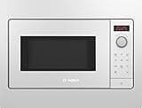 Bosch BFL523MW3 Serie 2 Einbau-Mikrowelle, 38 x 50 cm, 800 W, Drehteller 27 cm, Türanschlag Links, AutoPilot 7 7 Automatikprogramme, Reinigungsunterstützung, LED-Touchdisplay