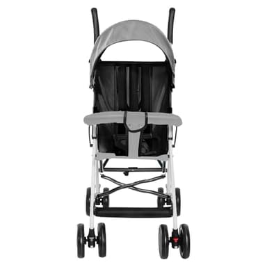Buggy für Babys, ultraleicht, kompakt, faltbar und neigbar, von Geburt bis 25 kg, mit Trolley-System, Regenschutz inklusive, ausziehbarer Haube, D-Grau